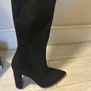 Brand New over the knee Black boots ( suede)